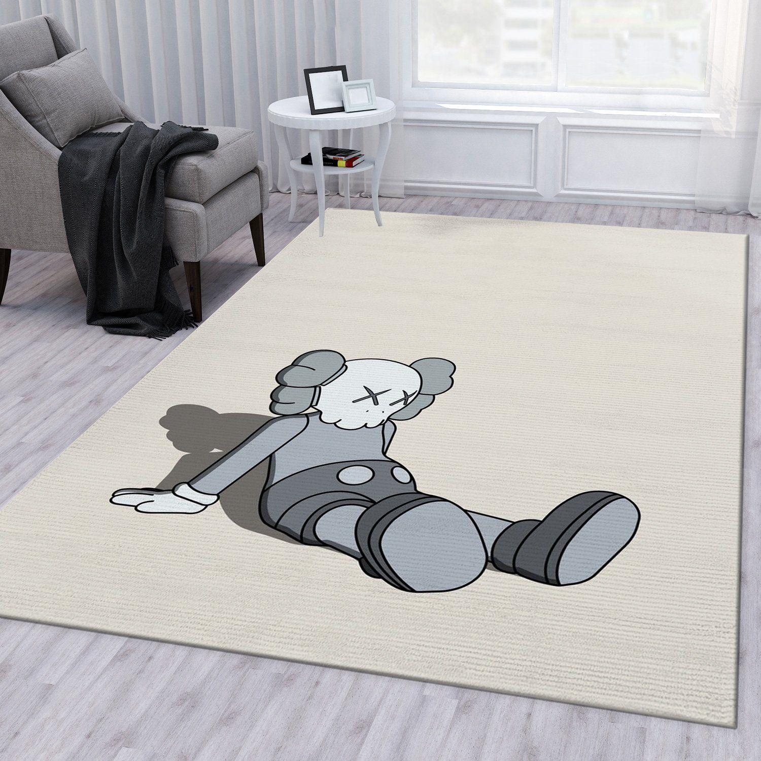 Kaws holiday grey fashion brand area rug living room rug floor decor home decor #Rug#carpet#Homedecor