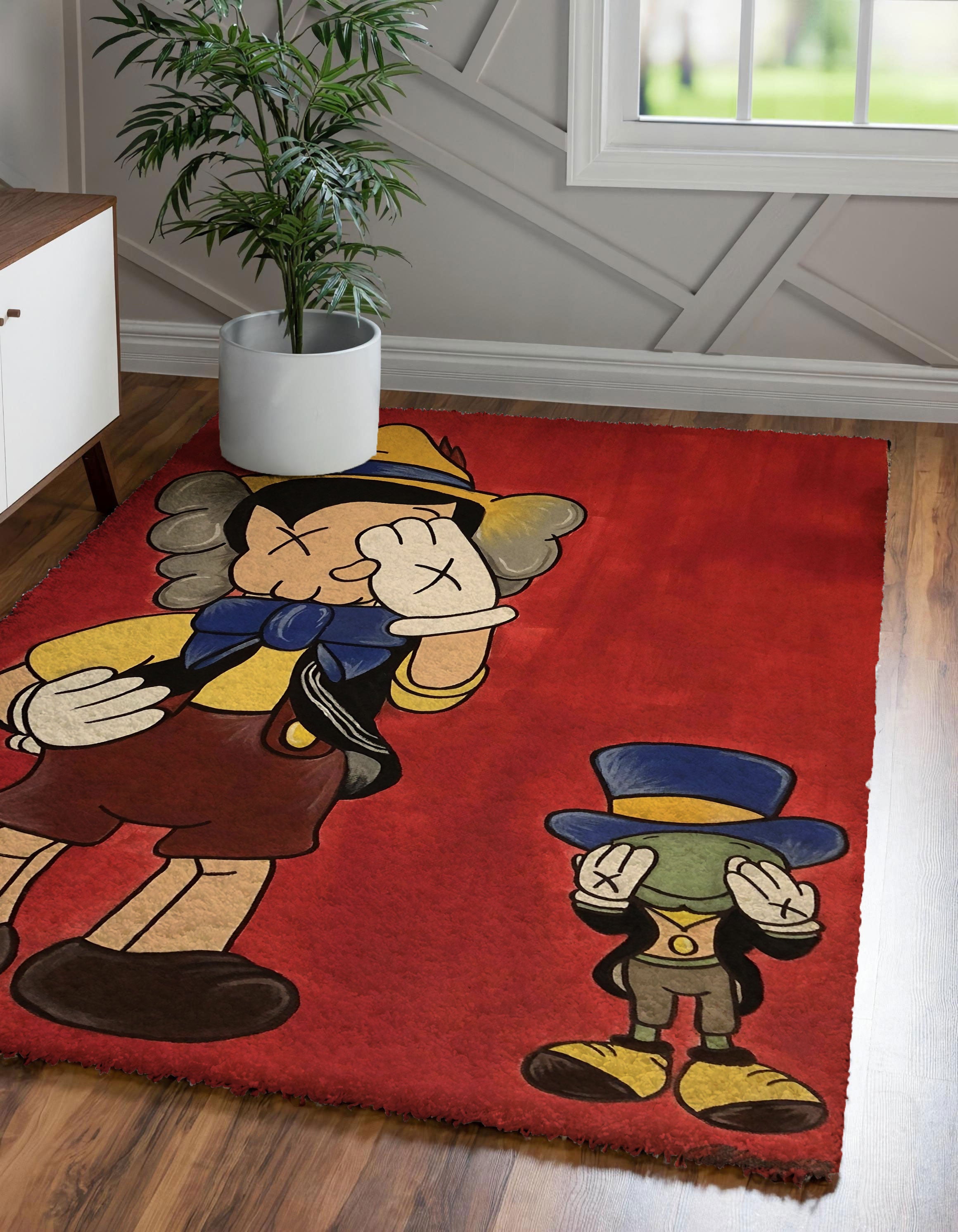 Kaws rug- hypebeast floor mat- hype streetwear decor