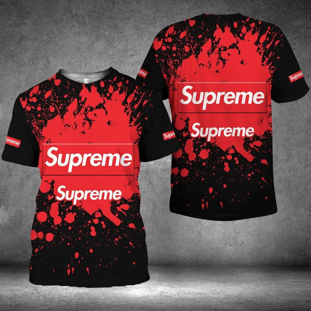 Supreme painting red black luxury brand t-shirt for men women #tshirt#clothes#outfit
