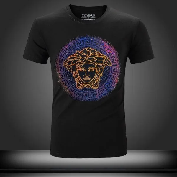 Versace medusa multicolor black luxury brand premium t-shirt outfit for men women #tshirt#clothes#outfit