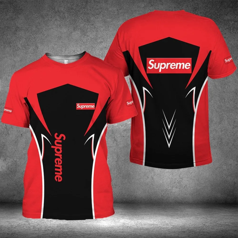 Supreme red black luxury brand t-shirt outfit for men women #tshirt#clothes#outfit