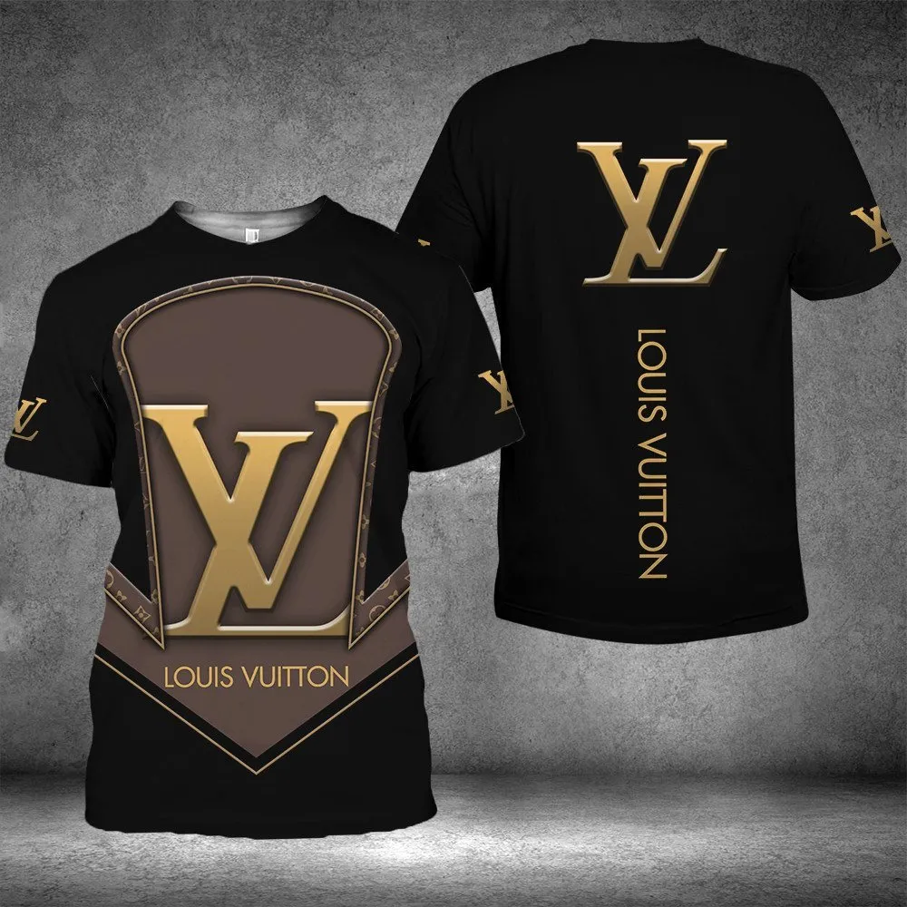 Louis vuitton black brown luxury brand premium t-shirt outfit for men women #tshirt#clothes#outfit