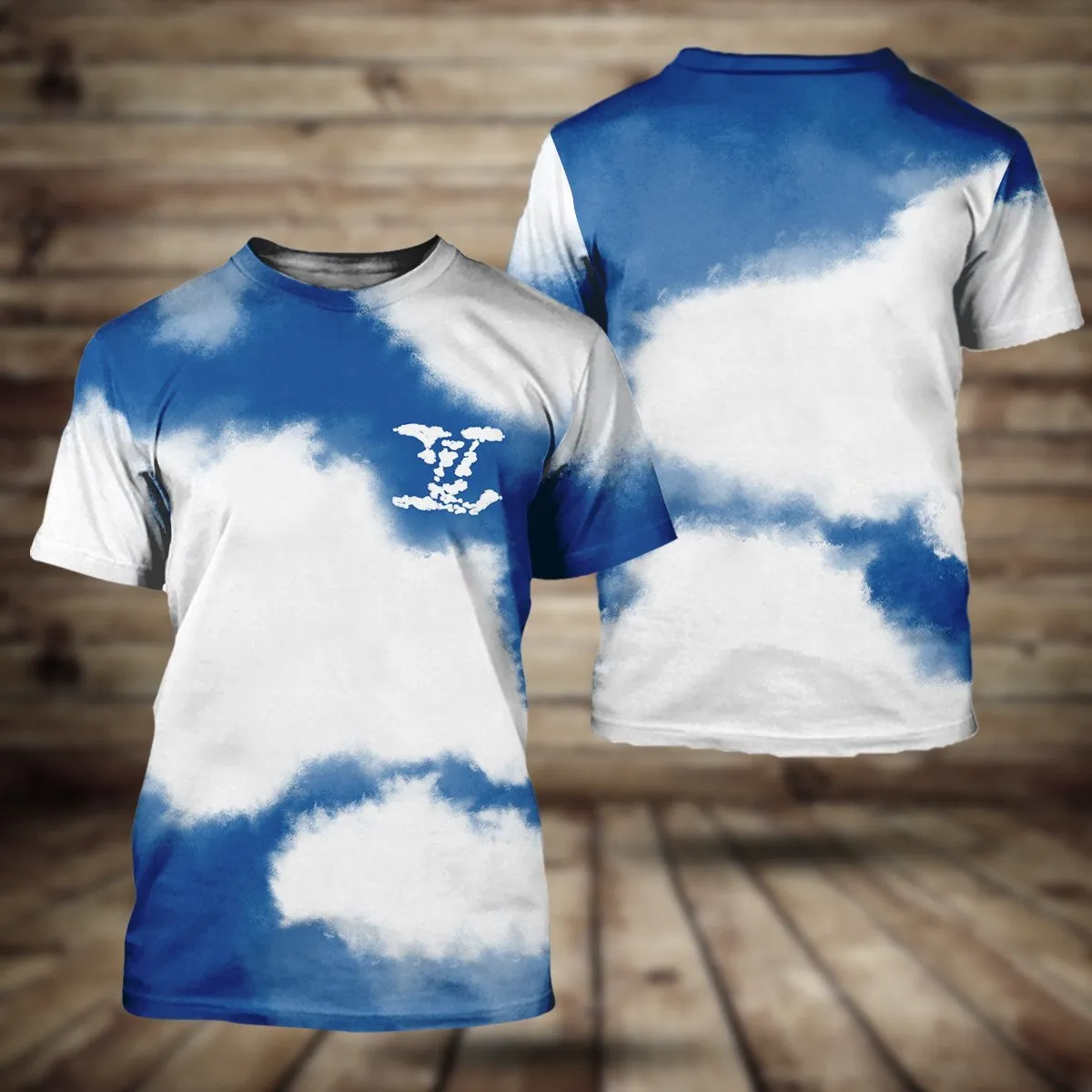 Louis vuitton blue white luxury brand t-shirt outfit for men women #tshirt#clothes#outfit