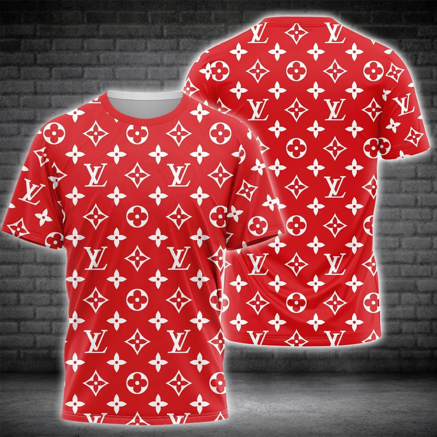 Louis vuitton red luxury brand t-shirt outfit for men women #tshirt#clothes#outfit