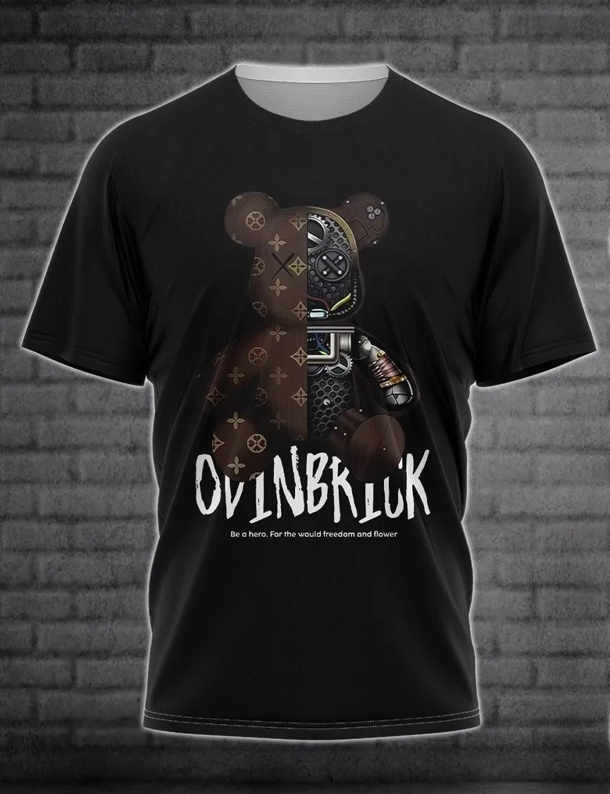 Louis vuitton bear black luxury brand t-shirt outfit for men women #tshirt#clothes#outfit