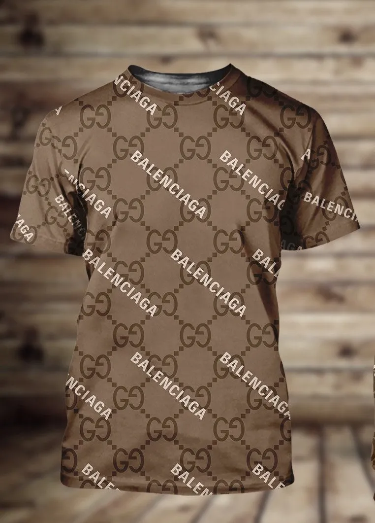 Gucci balenciaga brown luxury brand t-shirt outfit for men women #tshirt#clothes#outfit