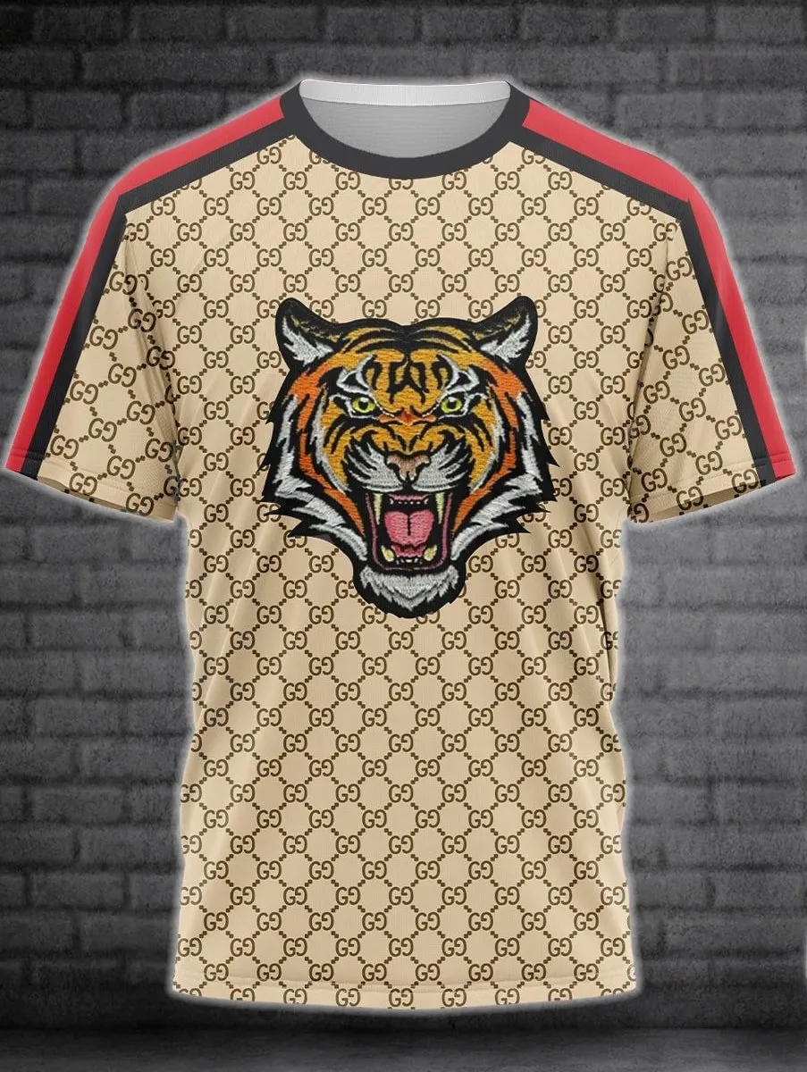 Gucci tiger beige luxury brand t-shirt outfit for men women #tshirt#clothes#outfit