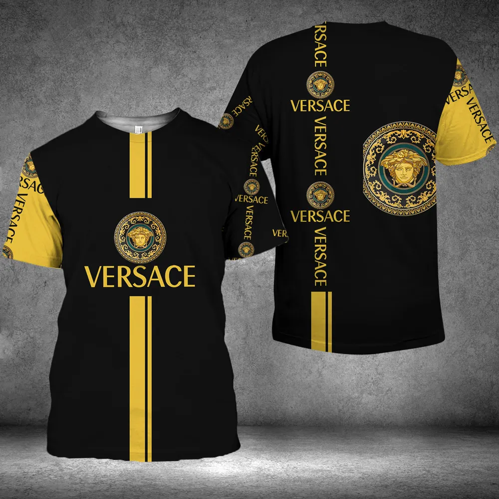 Versace medusa black luxury brand premium t-shirt outfit for men women #tshirt#clothes#outfit