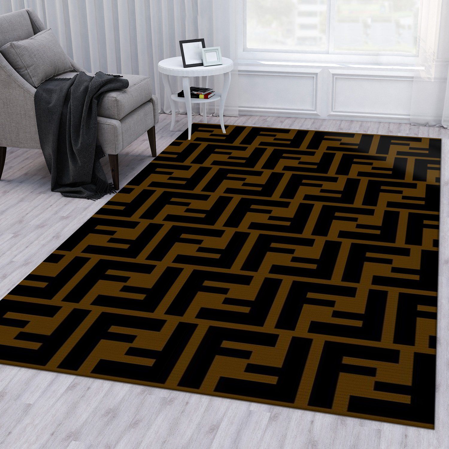 Fendi Area Rug Living Room Rug Family Gift US Decor #Rug#carpet#Homedecor