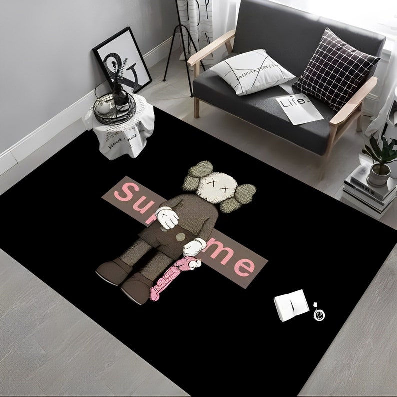 Kaws Rug- Kaws Street- Kaws Rug Home Decor- Hypebeast Rug- Rug Living Room- Living Room Decor- Home Decor