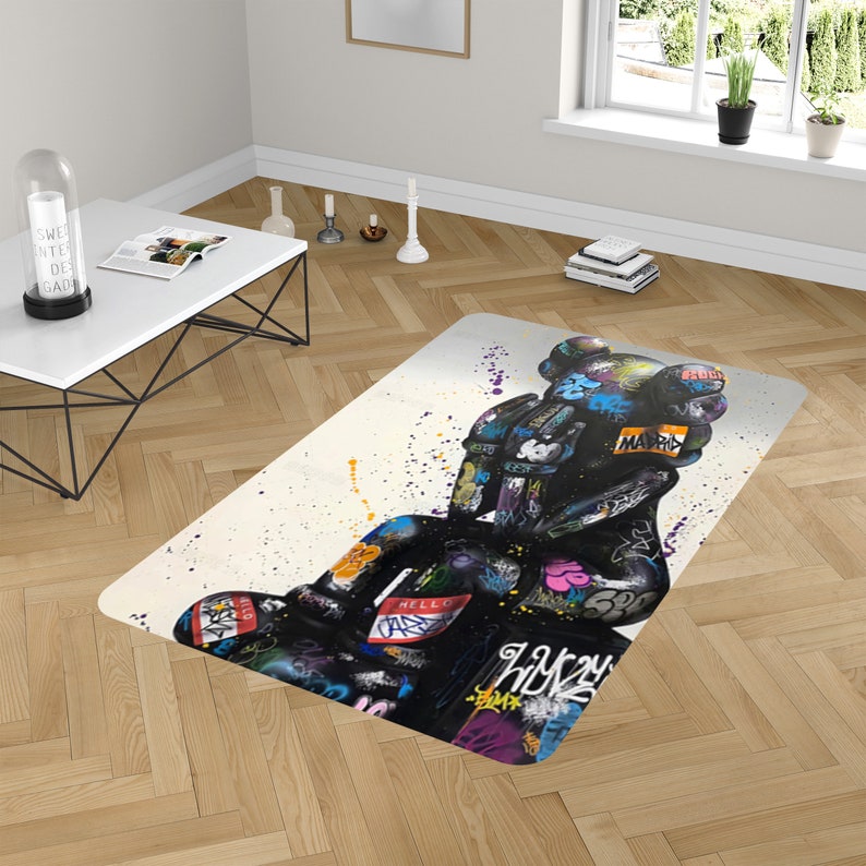 Kaws Rug - Graffiti Companion Kaws Rug - Kaws Non Slip Rug- Kaws Carpet- Street Fashion Rug- Kaws Gift- Boyfriend Gift- Kaws Floor Decor