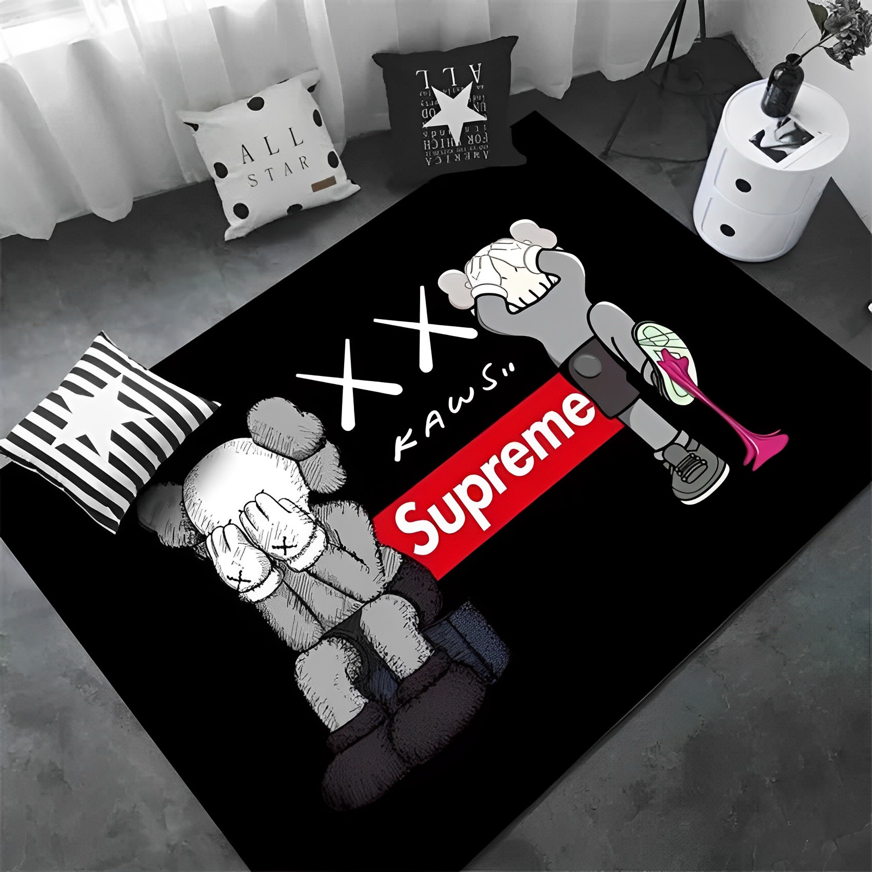 Hypebeast Rug- Kaws Rug- Kaws Carpet- Cool Kaws Rug- Kaws Cartoon Area Rug- Street Style Rug- Popart Kaws Rug- Kids Rug- Kaws Gift N02 #Rug#carpet#Homedecor