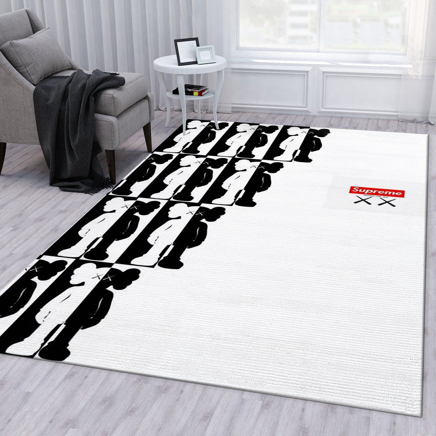 Kaws White Area Area Rug Carpet living room carpet floor decor #Rug#carpet#Homedecor