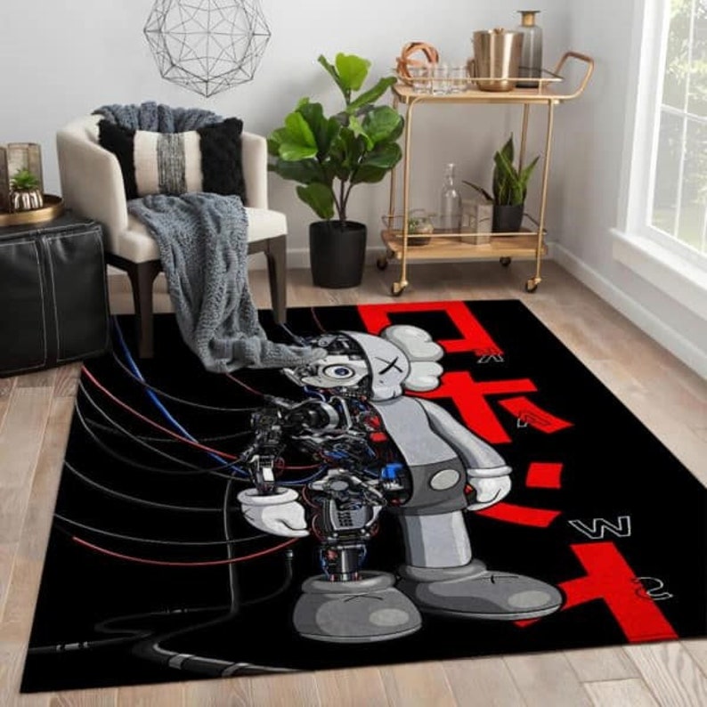 Kaws Anatomy X Robot Rug- Kaws Rug- Kaws Jordan Shoes- Sneakers Rug- Sneakerhead Carpet- Sneaker Room Decor- Unique Design