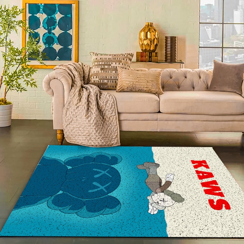 Kaws Cartoon Rug - Kaws Swimming Rug - Kaws Home Decor Rug- Kaws Area Rug- Kaw Modern Rug- Hypebeast Rug- Kaws Cartoon Rug- Boyfriend Gift #Rug#carpet#Homedecor