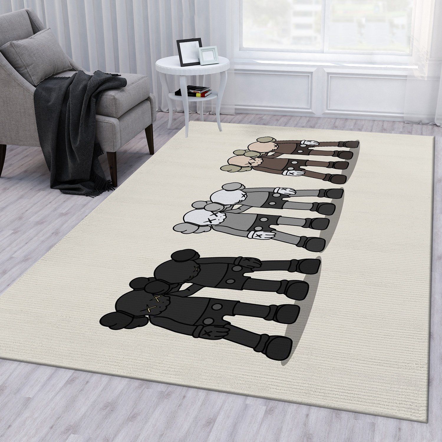 Kaws Along The Way Area Rug Living Room Rug US Gift Decor #Rug#carpet#Homedecor