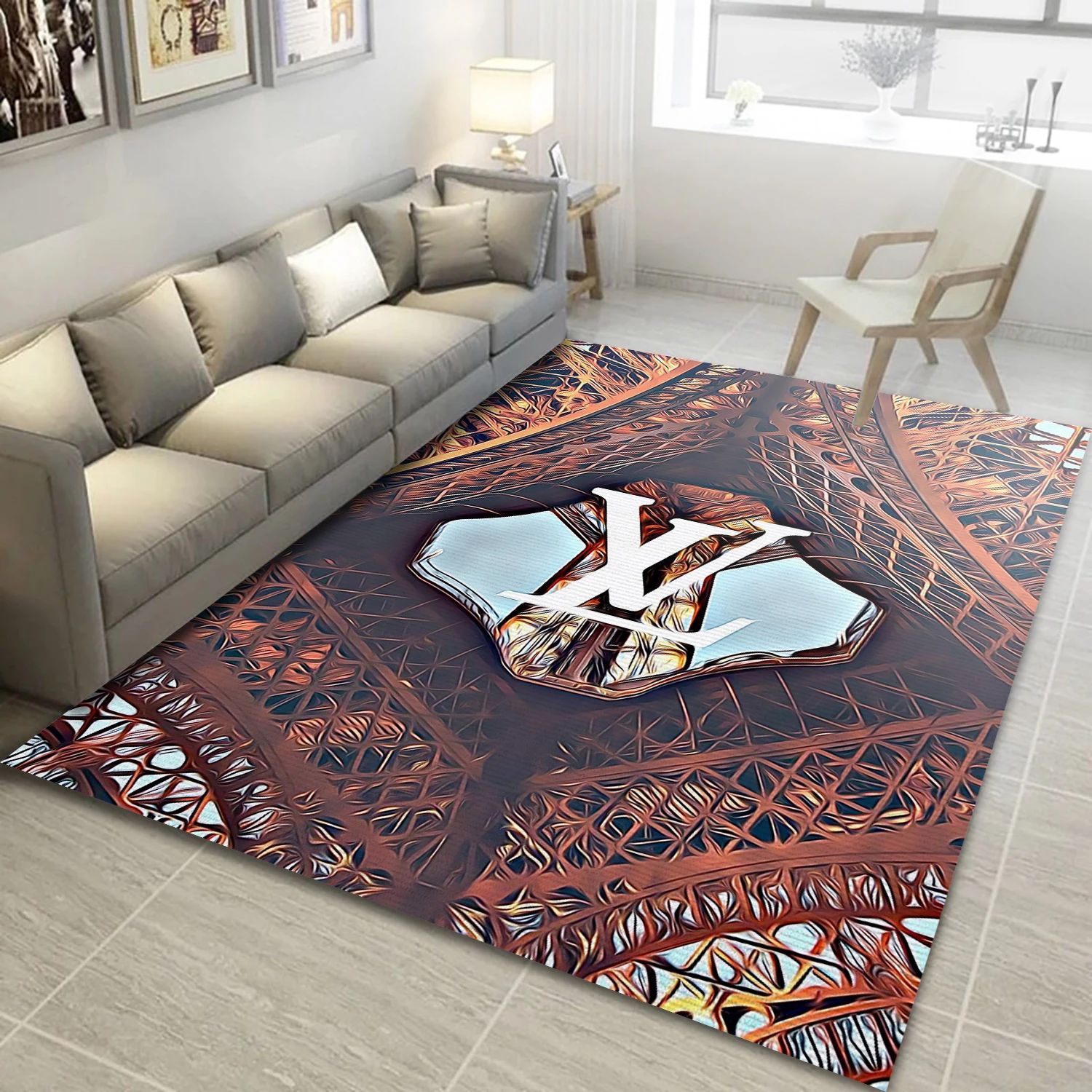 Louis Vuitton Paris Art - Living Room Rug - US Gift Decor#rugs#carpet#homedecor