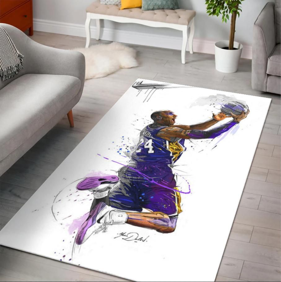 Kobe Bryant 24 Lakers Legend Area Rug Rugs For Living Room Rug Home Decor #Rug#carpet#Homedecor