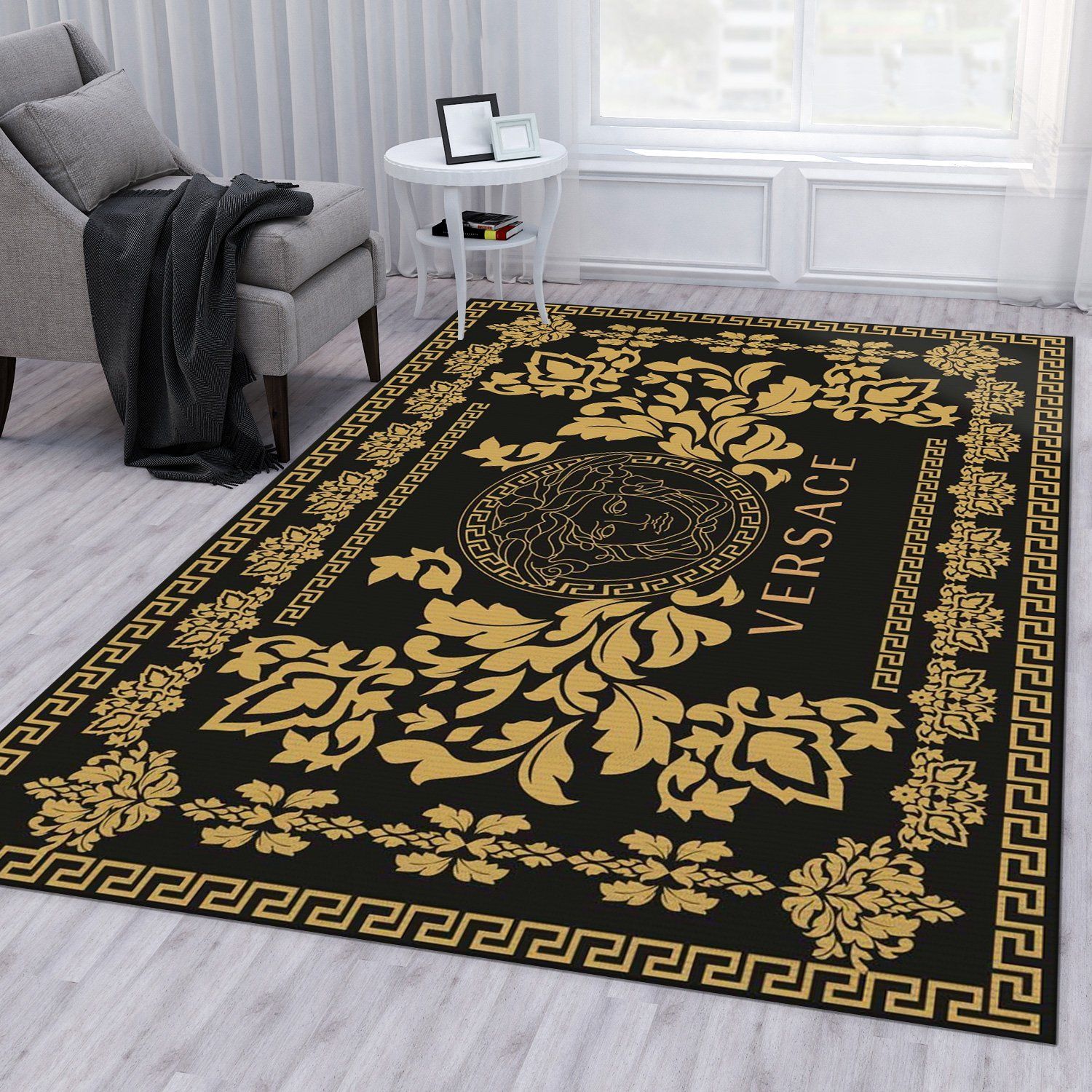 Versace V2 Rug Living Room Rug Family Gift US Decor