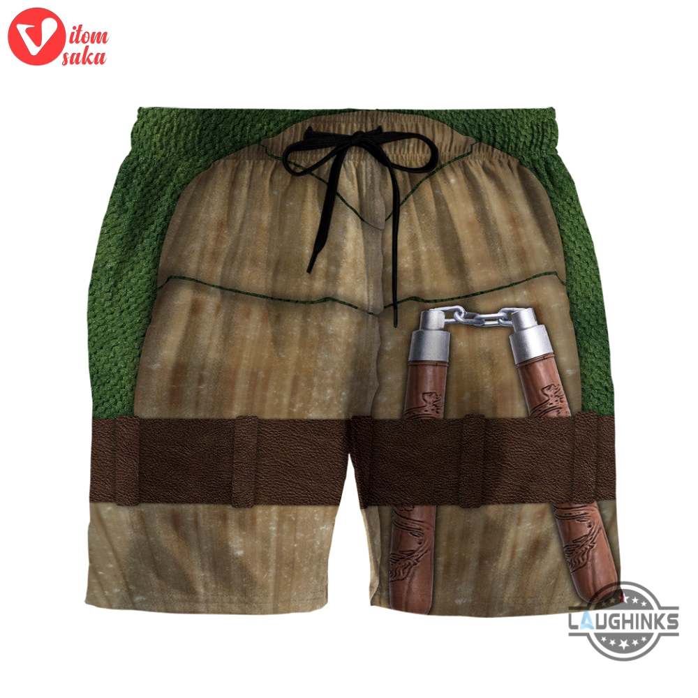 3d michelangelo tmnt mike mikey hawaiian shirt shorts aloha summer beach button up shirts and shorts new