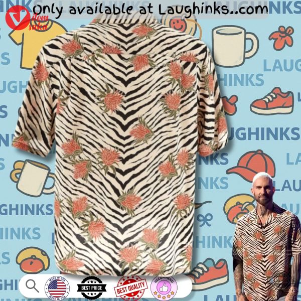 Adam levine floral zebra hawaiian shirt on the voice