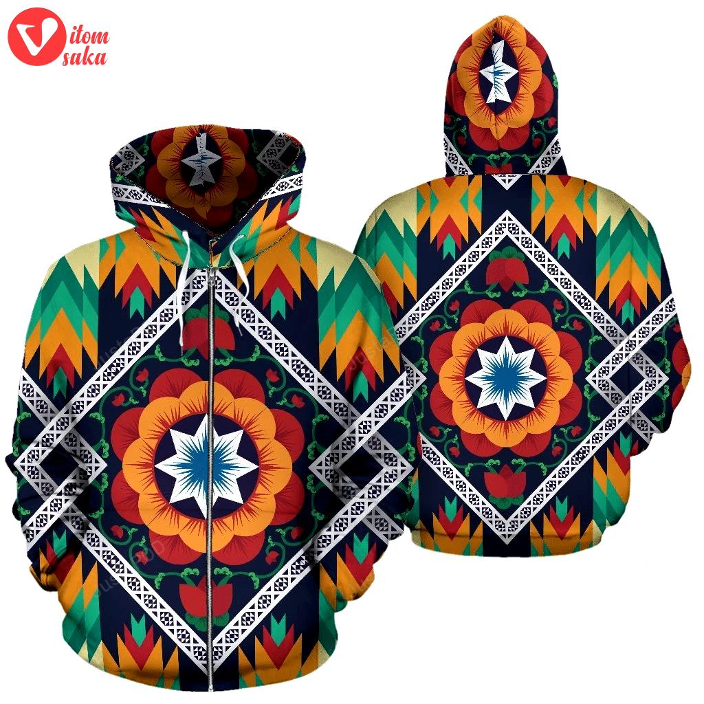 African kente 3d all over print hoodie, zip-up hoodie