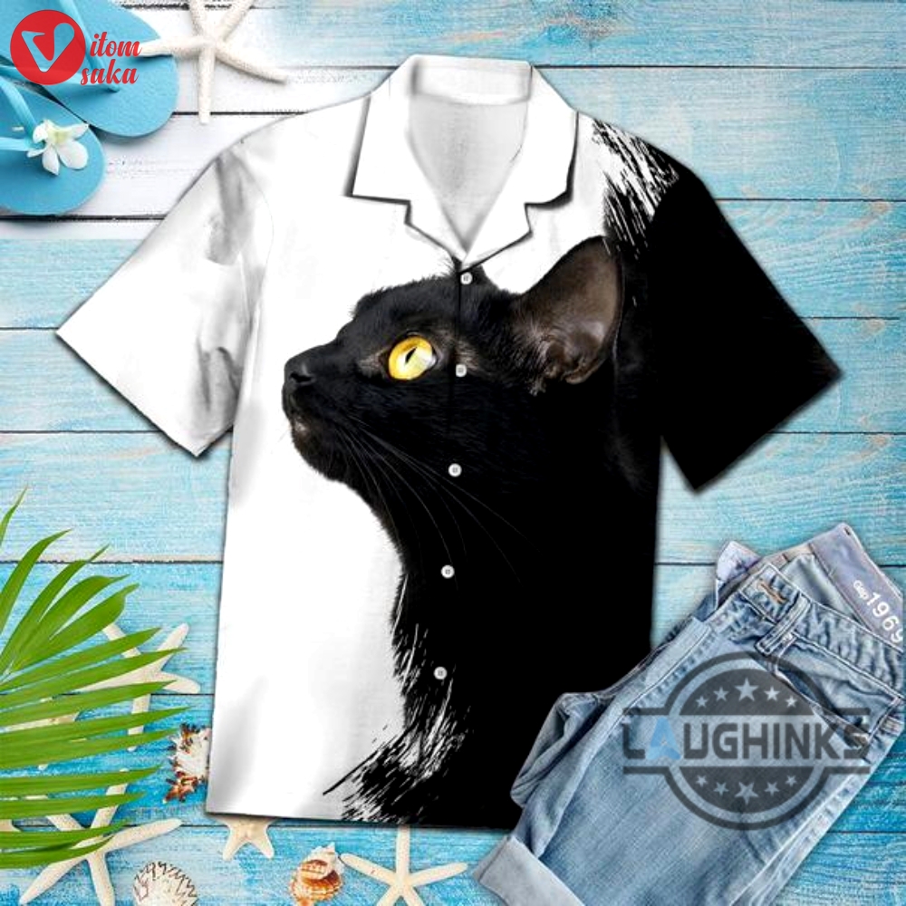 Amazing black cat tropical hawaiian shirt 131 aloha hawaii shirts aloha summer beach button up shirts and shorts