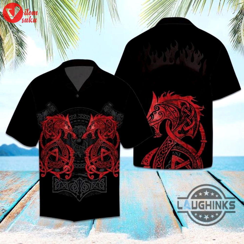 Amazing viking dragon tropical hawaiian shirt 131 aloha hawaii shirts aloha summer beach button up shirts and shorts