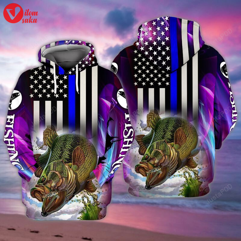 America fishing 3d all over printed hoodie, zip- up hoodie