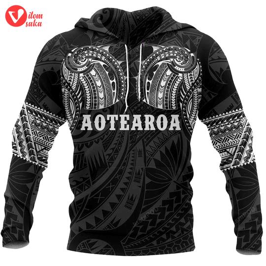 Aotearoa maori 3d all over printed hoodie, zip- up hoodie