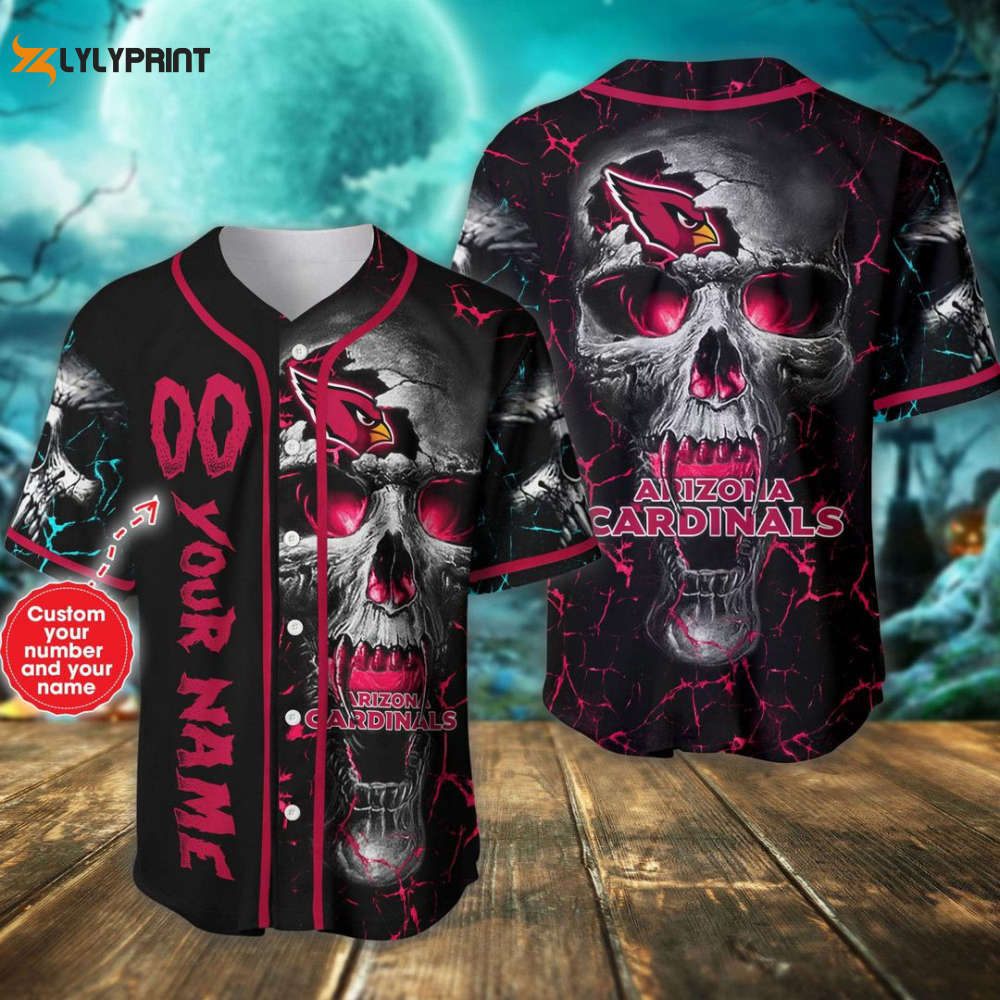 Arizona cardinals personalized baseball jersey