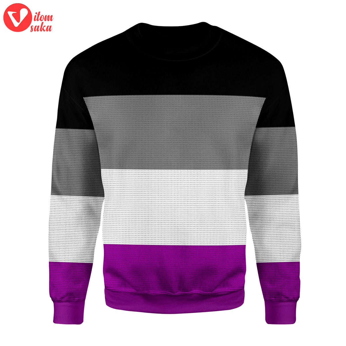 Asexual pride flag christmas sweater – stormmerch exclusive