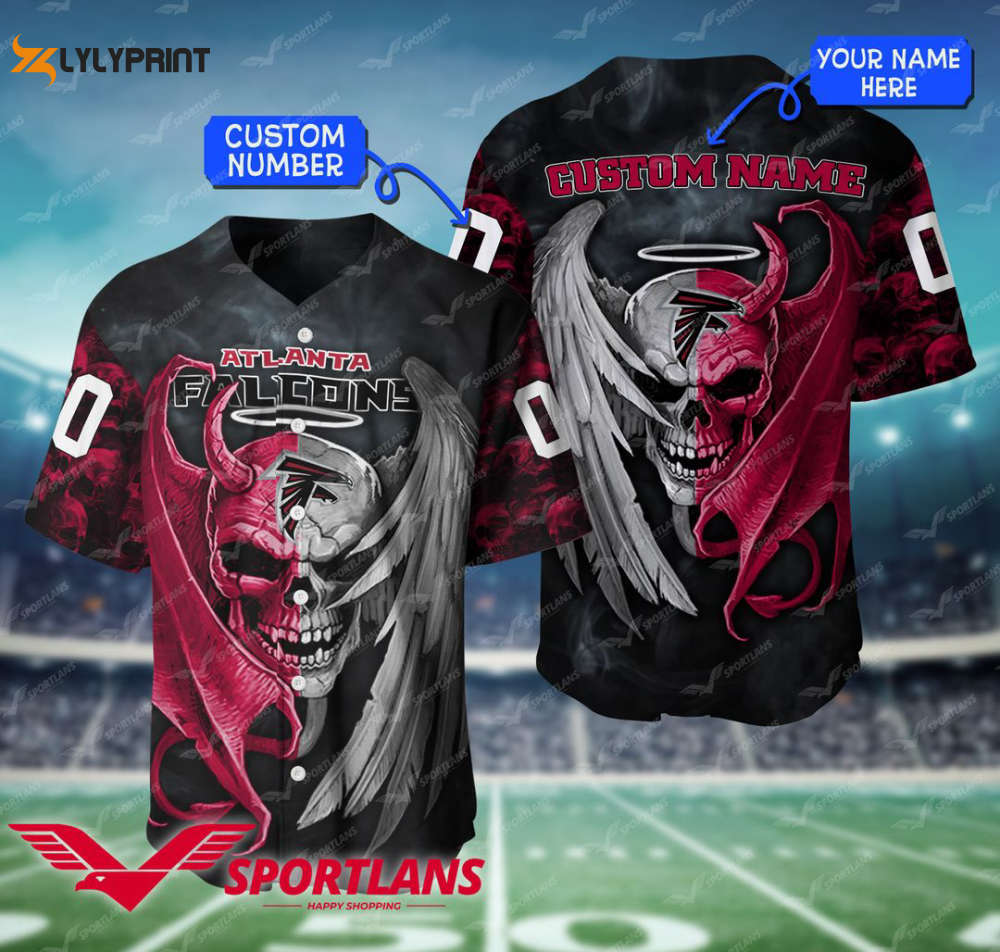 Atlanta falcons personalized baseball jersey fan gifts