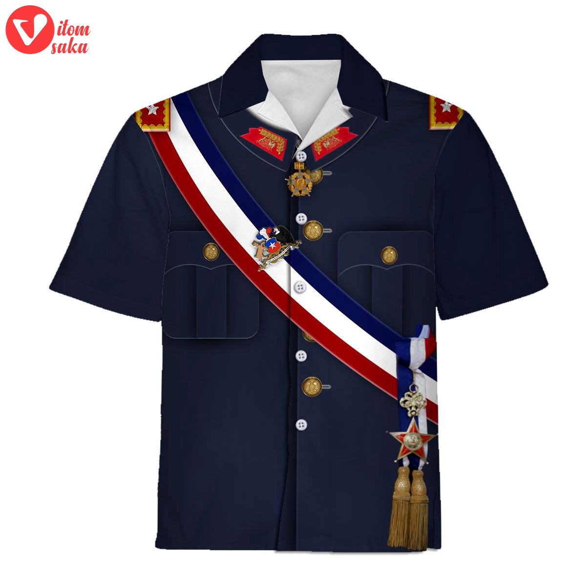Augusto pinochet ugarte chilean general former president of chile unisex hawaiian shirt – stormmerch exclusive