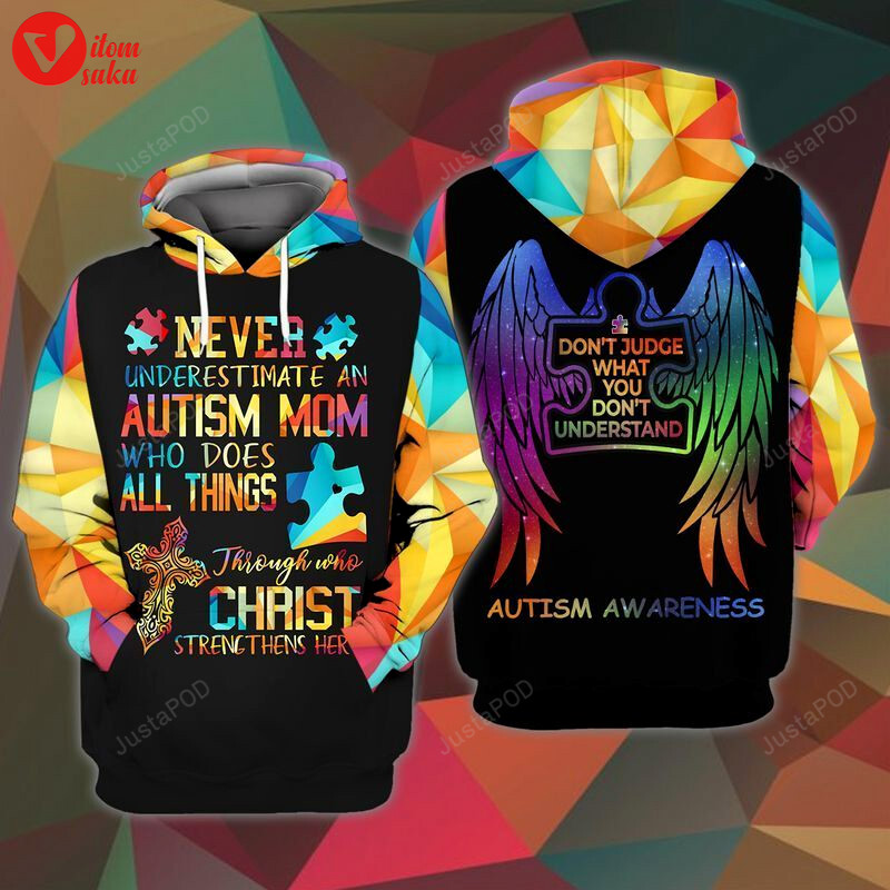 Autism 3d all over printed hoodie, zip- up hoodie
