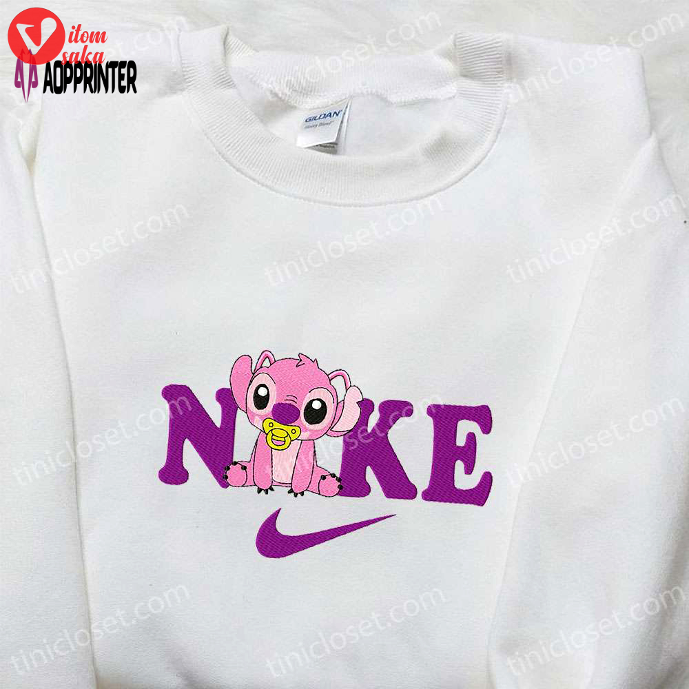 Baby angel x nike cartoon embroidered sweatshirt – nike inspired shirt best birthday gift ideas