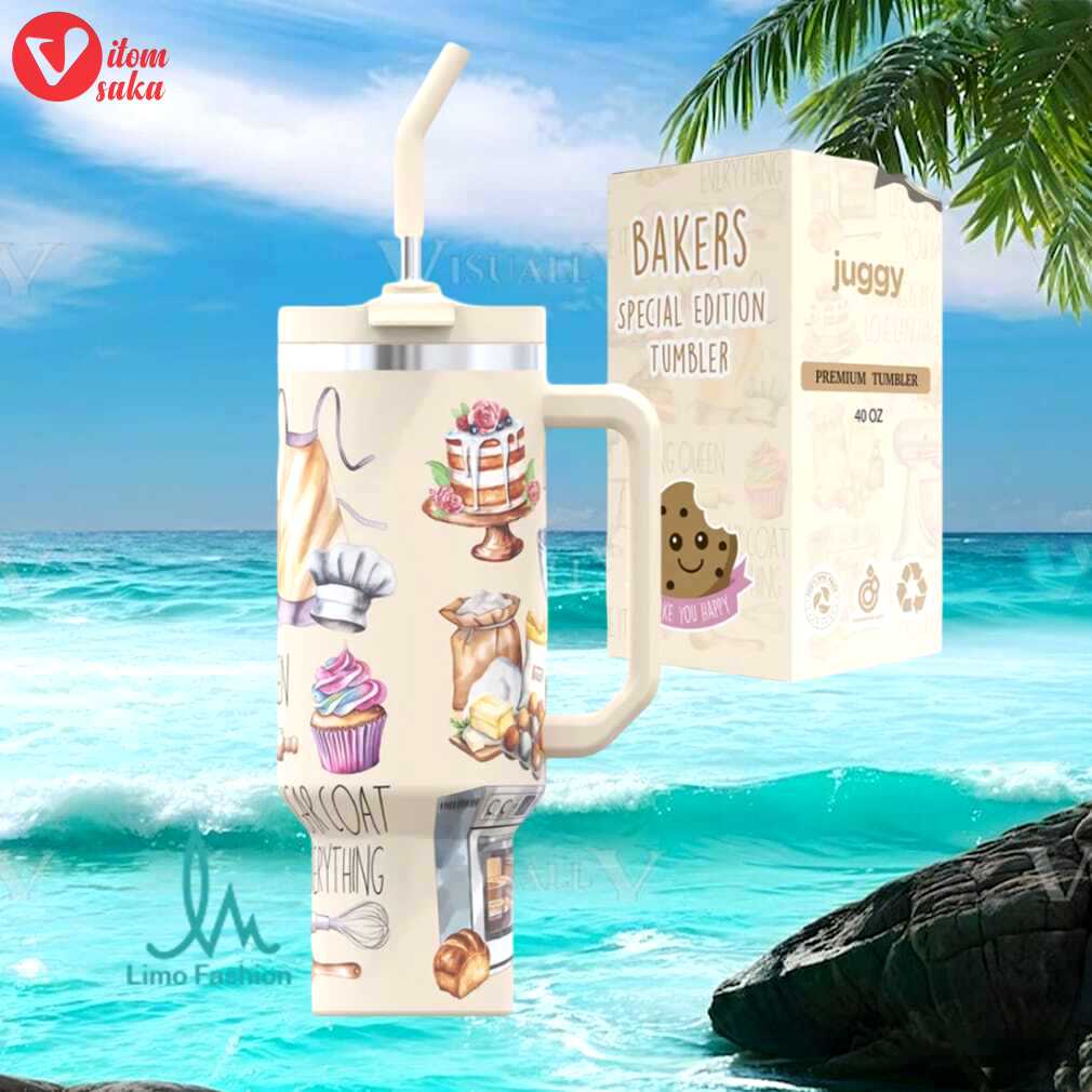 Bakers special edition pastry chef life sweet treats baking queen gift stainless steel insulated tumbler
