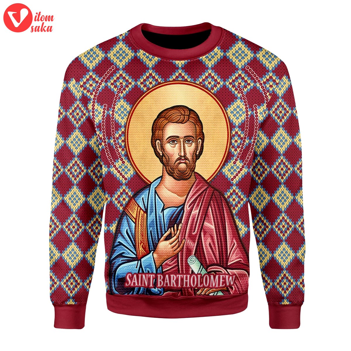 Bartholomew the apostle christmas sweater – stormmerch exclusive