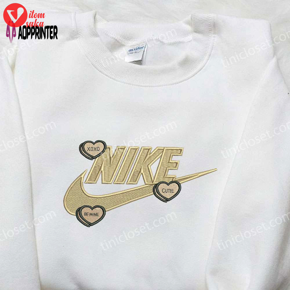Be mine xo with love x nike embroidered hoodie & shirt: best valentine s gift ideas
