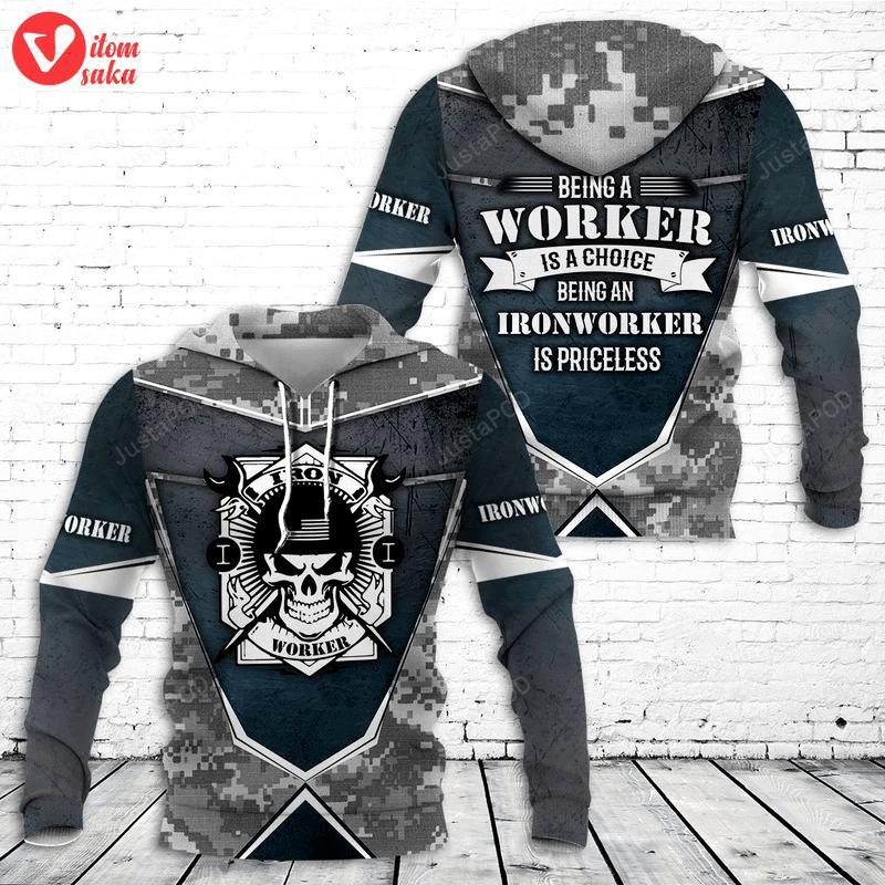 Being an ironworker 3d all over printed hoodie, zip- up hoodie