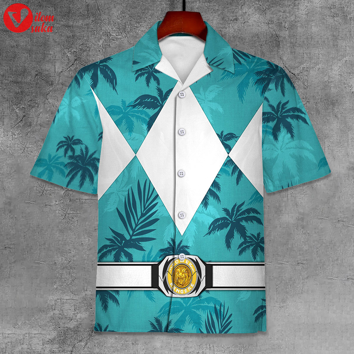Belt yellow ranger x tommy vercetti hawaiian shirt beach shorts – stormmerch exclusive