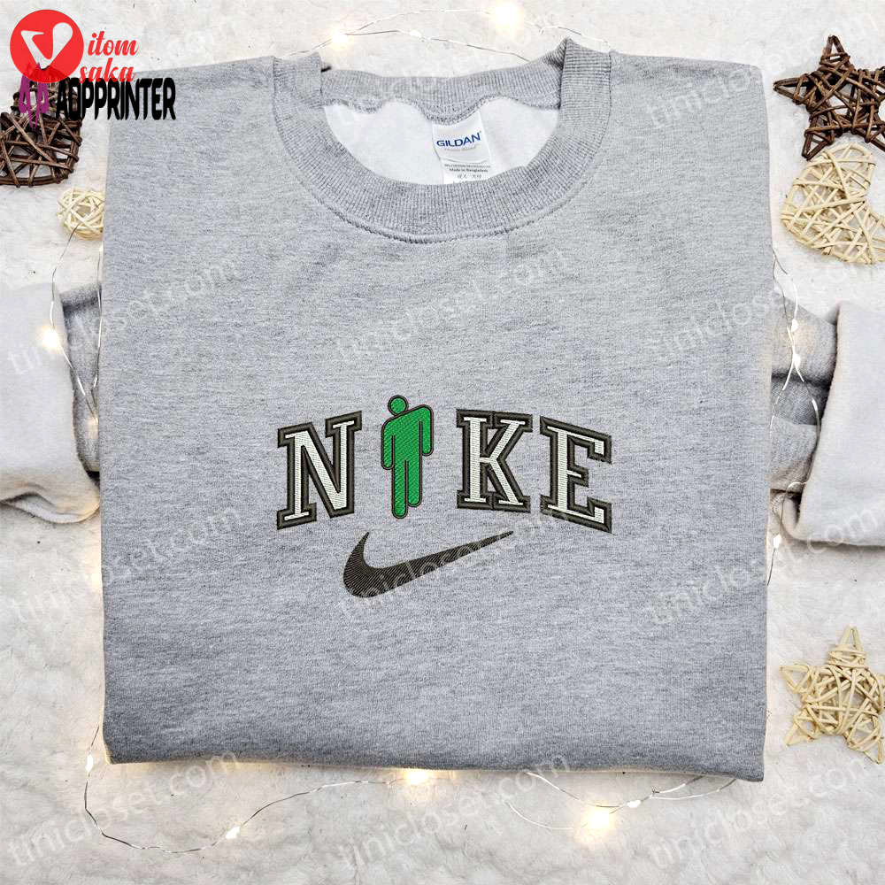 Billie eilish logo x nike shirt: celebrity embroidered hoodie best family gifts