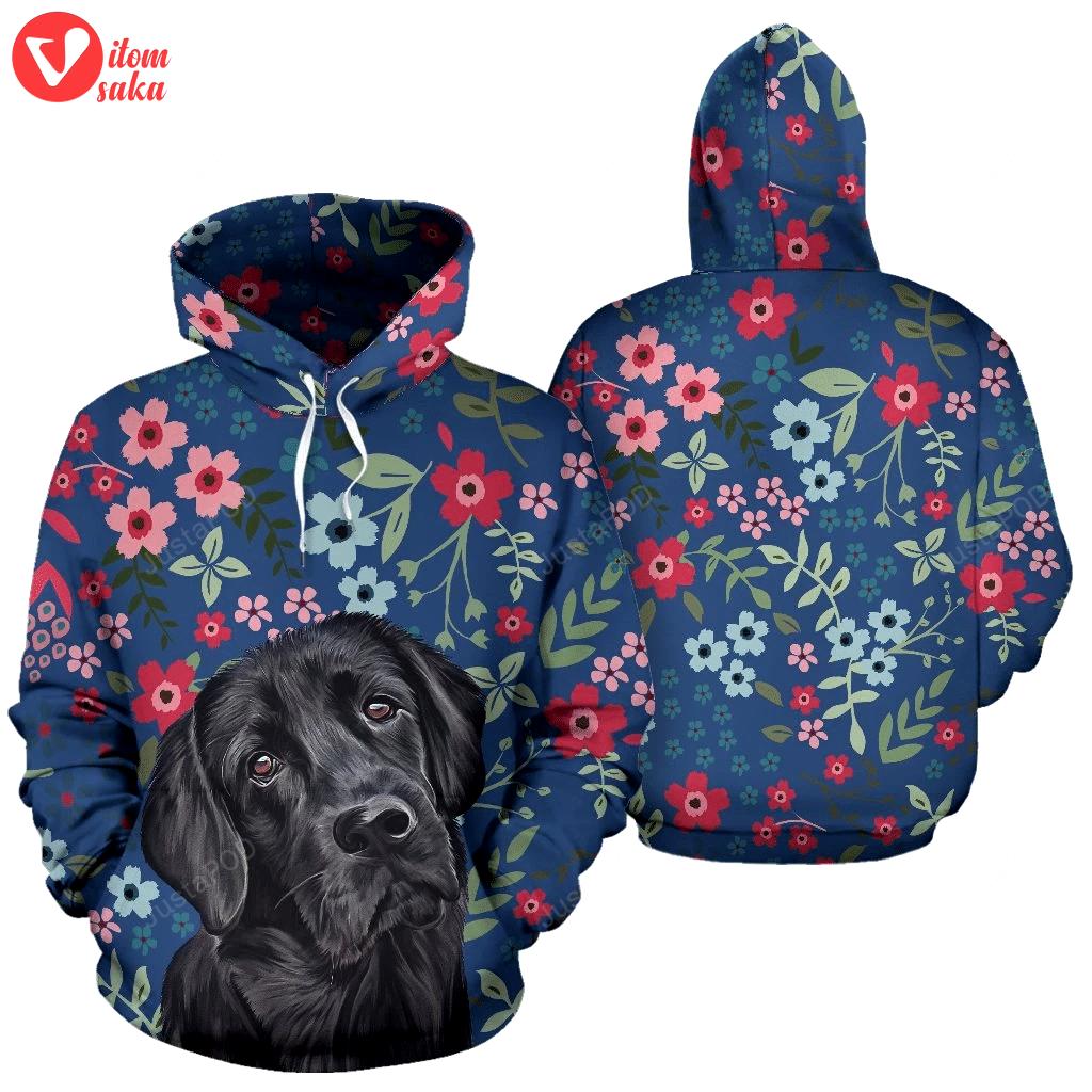 Black lab 3d all over printed hoodie, zip- up hoodie