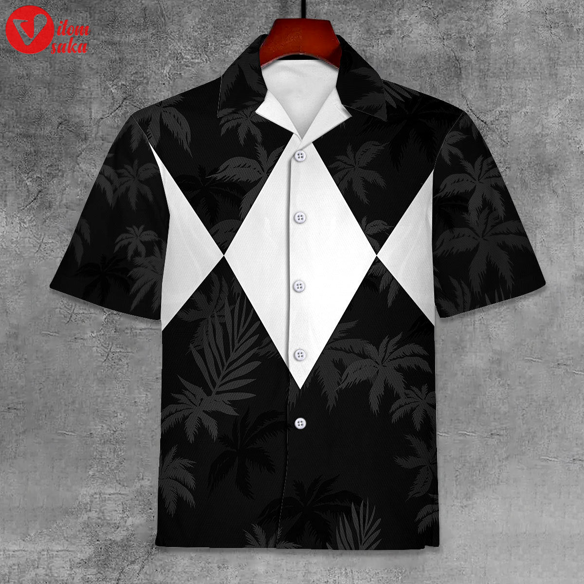 Black ranger x tommy vercetti hawaiian shirt & beach shorts – stormmerch exclusive