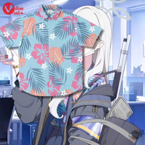 Blue archive konoka hawaiian shirt and shorts game character konoka konoe aloha beach button up shirt sale