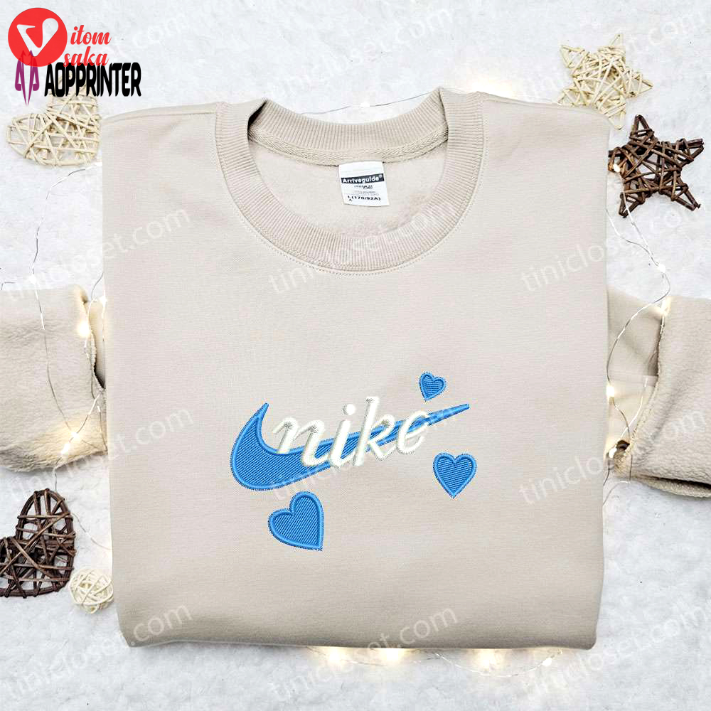 Blue hearts x nike: embroidered shirt hoodie & t-shirt – valentine s day collection