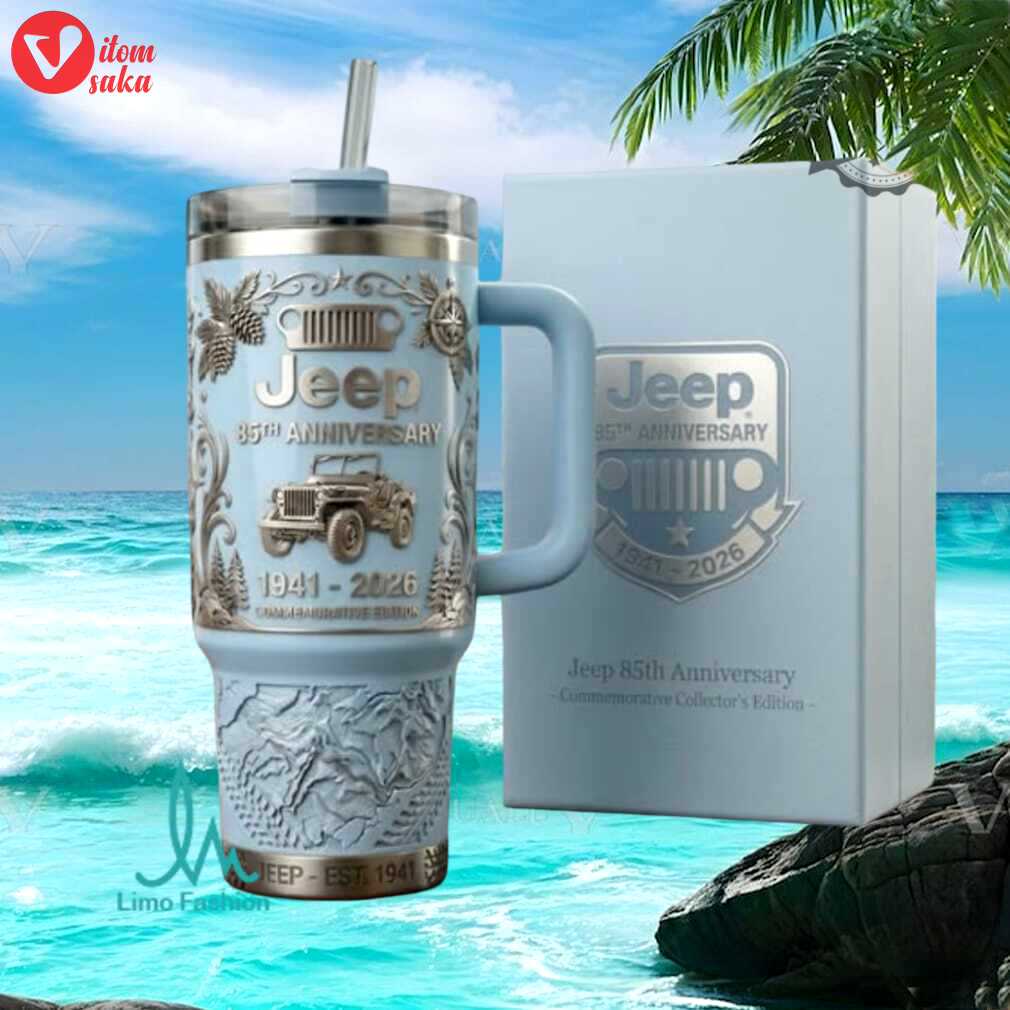 Blue jeep 85th anniversary 1941 2026 collector edition outdoor adventure fan gift stainless steel insulated tumbler