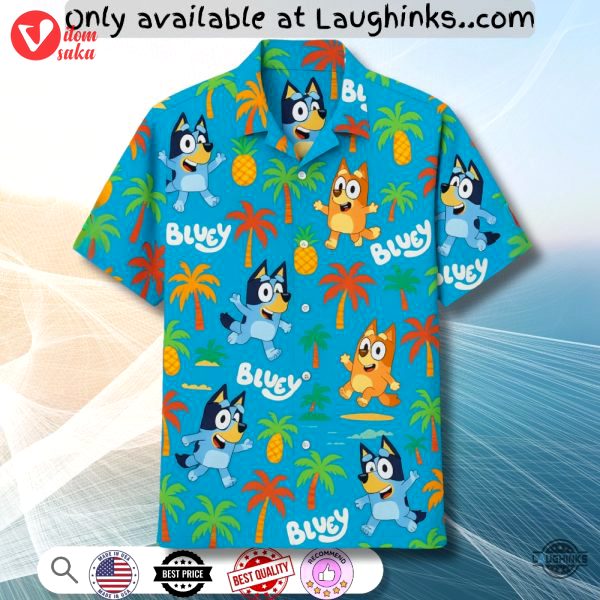 Bluey and bingo hawaiian shirt