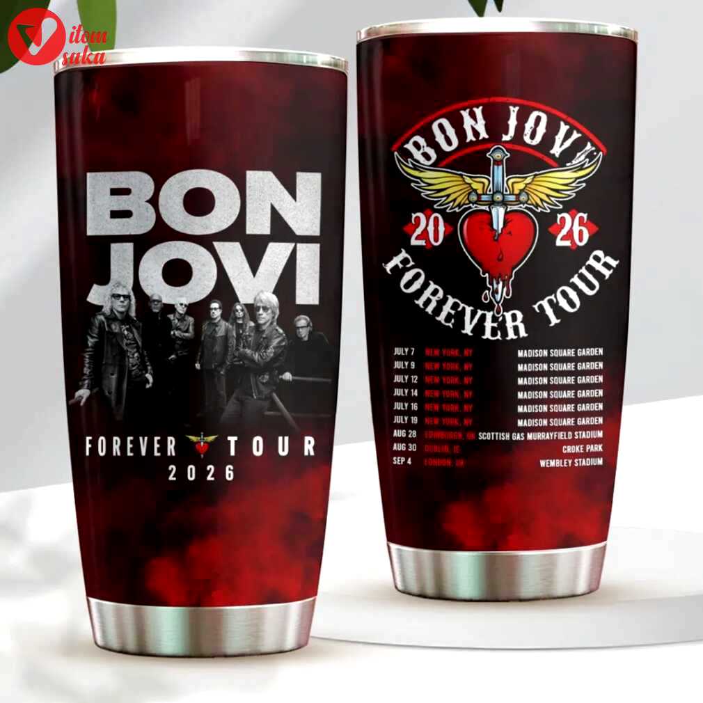 Bon jovi forever tour 2026 stainless steel tumbler