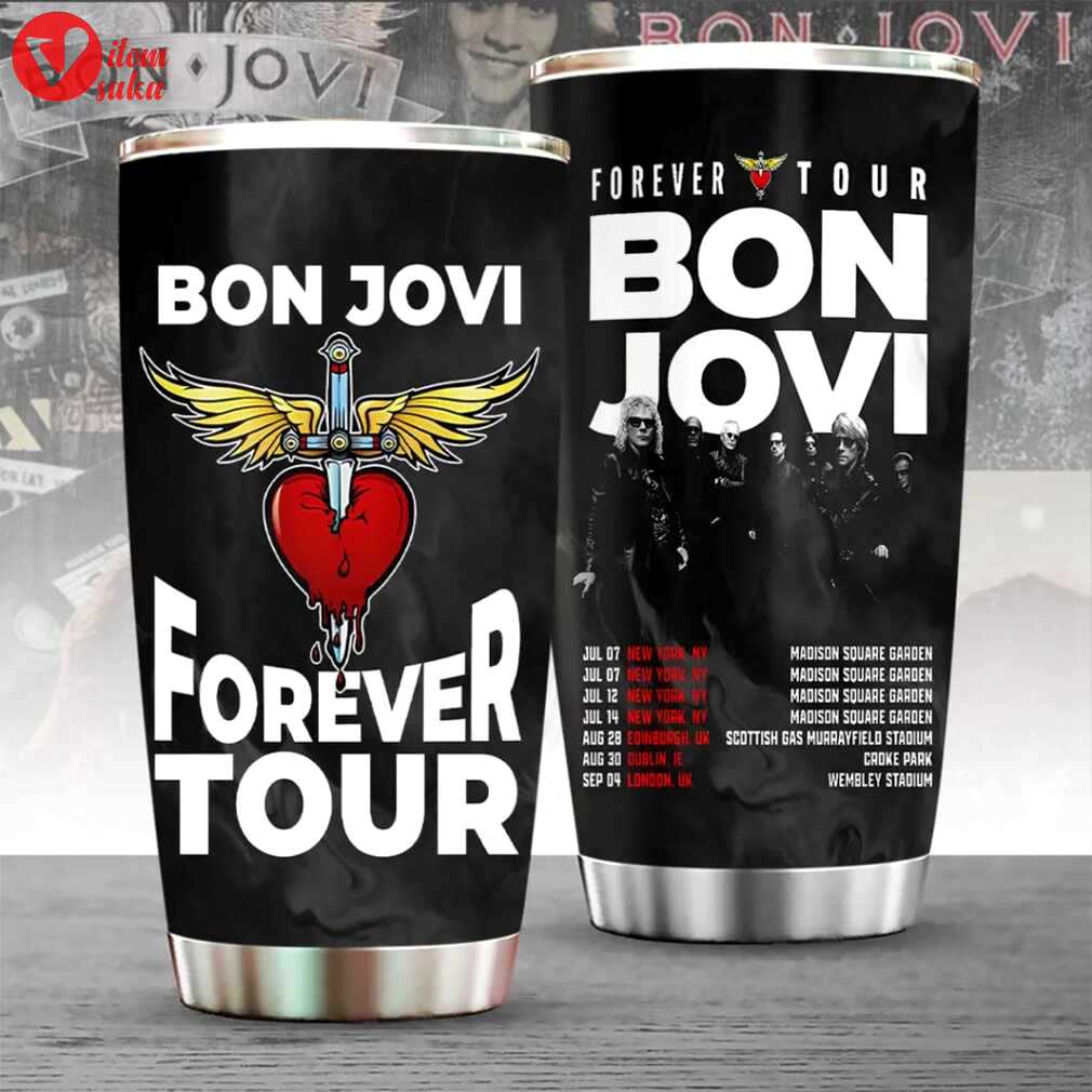 Bon jovi forever tour insulated stainless steel tumbler